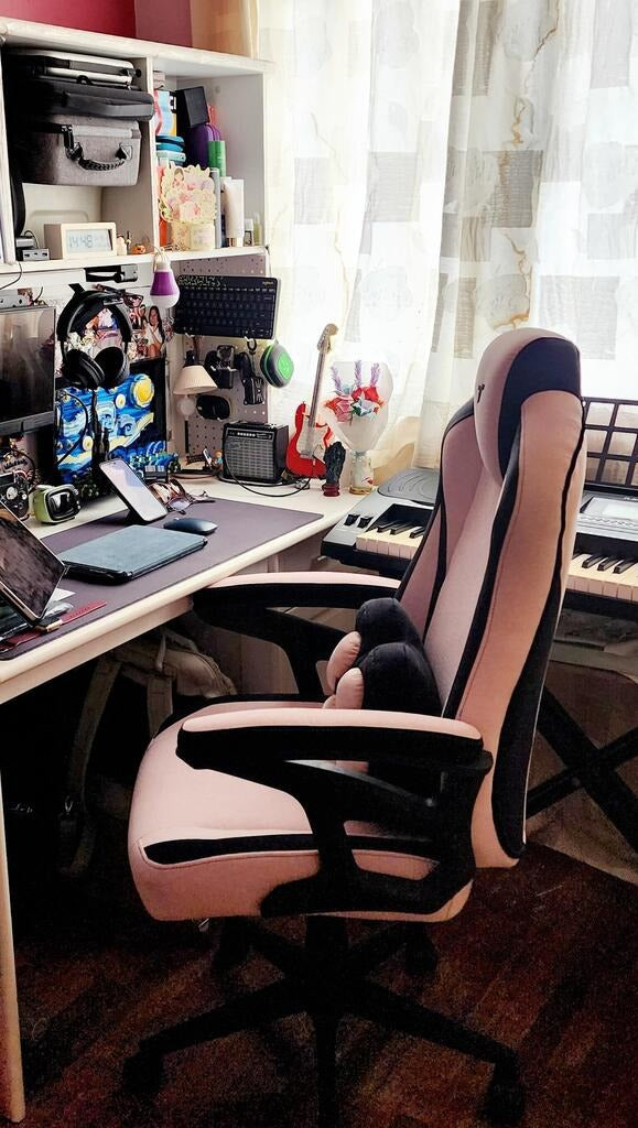 TTRacing Duo V4 Air Threads Fabric Gaming Chair - KittyPuff